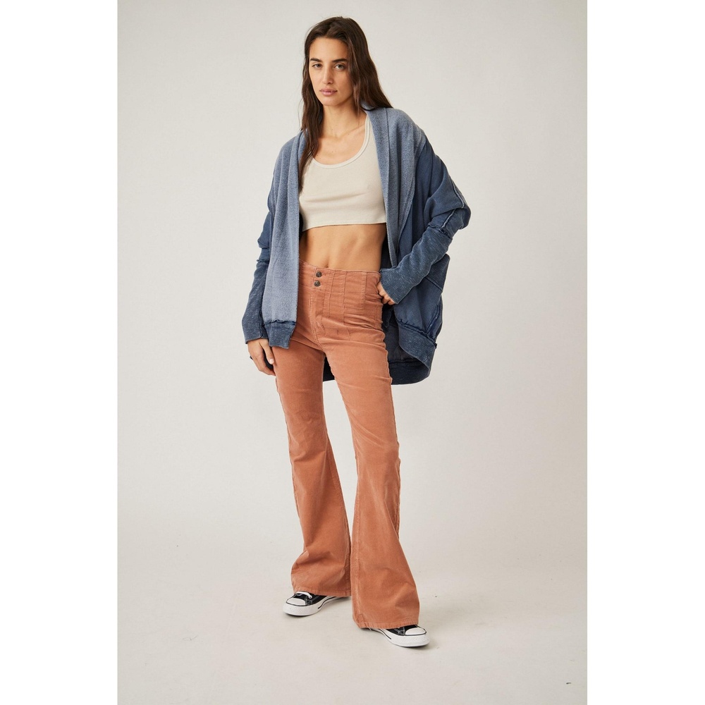 WE THE FREE Women's Sunburn Retro High Waist Jayde Corduroy Flare Jeans Size 32 - Picture 1 of 13